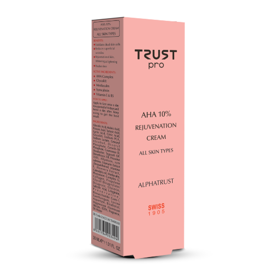 کرم لایه‌بردار آلفاتراست حاوی 10% AHA با حجم 30 میل تراست پرو