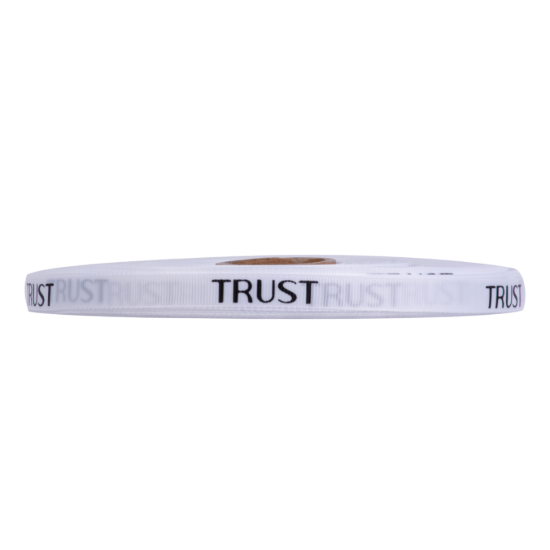 روبان سفید Trust Professional 5 متری با طرح مشکی تراست پرو