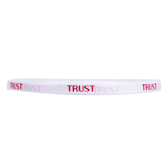 روبان سفید Trust Professional 5 متری با طرح قرمز تراست پرو